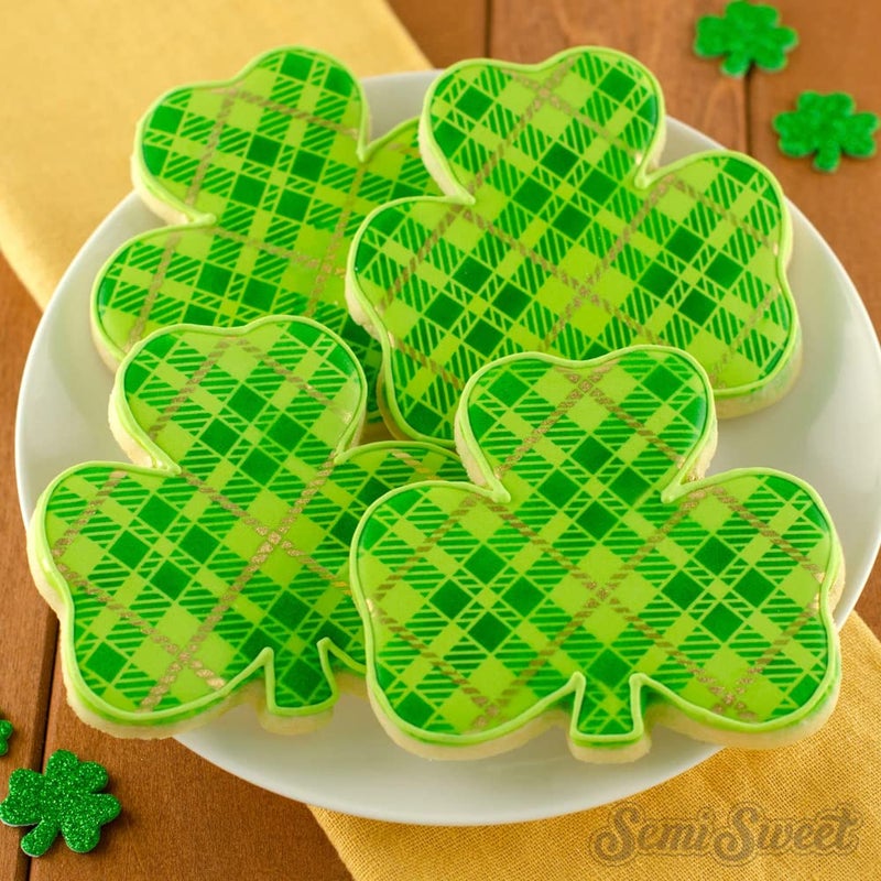 Q-BAKER 4-Piece Clover Cookie Cutter Set, 4'', 3.2'', 1.85'', 1.3'' St. Patrick's Day Shamrock Cookie Cutter Set, Metal Irish Holiday Party Supplies, Stainless Steel Baking Kit - Image 4