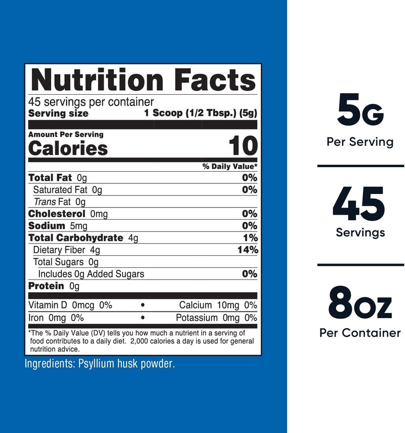 Nutricost Psyllium Whole Husk Powder Flakes 81oz  Gluten Free  NonGMO - Image 2