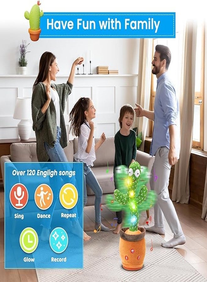 ROFFERS Dancing Cactus Toy Mimicking Toy, Singing Cactus with Recording Repeating What You Say with LED English Songs for Toddlers Boys Girls - Image 5