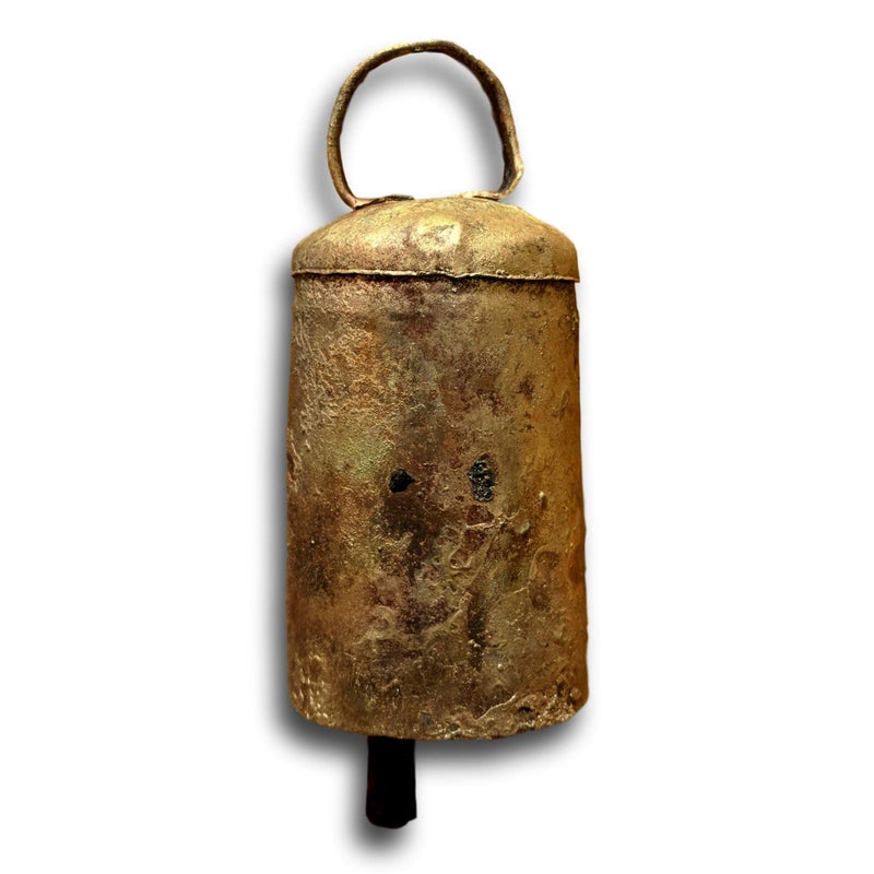 Six 35 inches high Rounded Top Tin Bells with Metal Striker Bell Chime