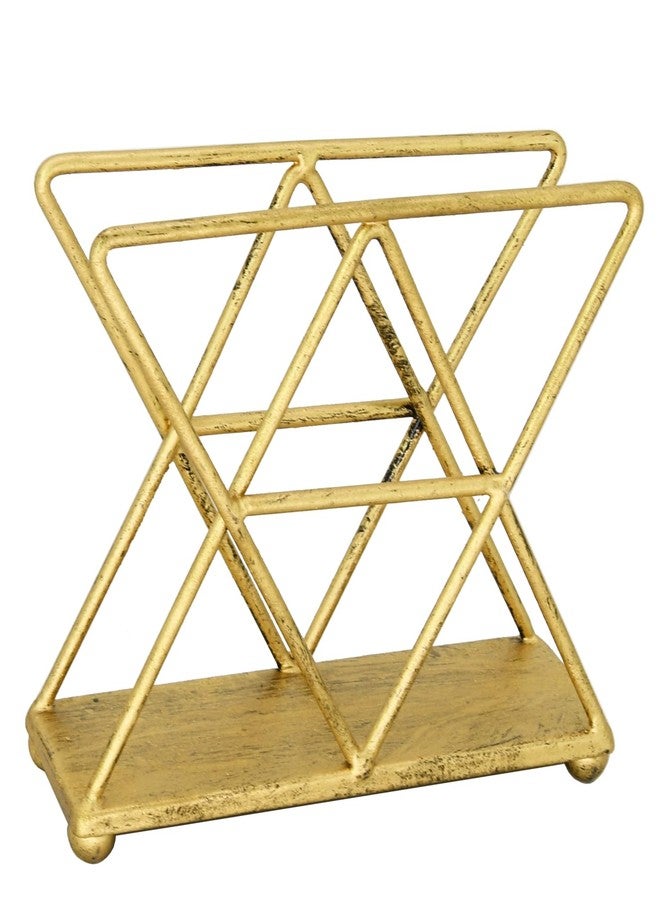 OwlGift Golden Modern Geometric Triangle Metal Wire Upright Napkin Holder - Image 5