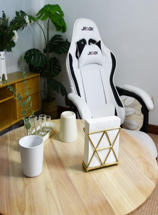 OwlGift Golden Modern Geometric Triangle Metal Wire Upright Napkin Holder - Image 2