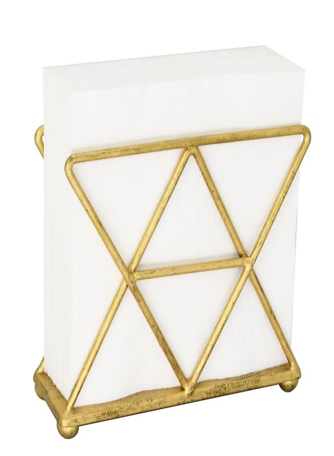 OwlGift Golden Modern Geometric Triangle Metal Wire Upright Napkin Holder - Image 1