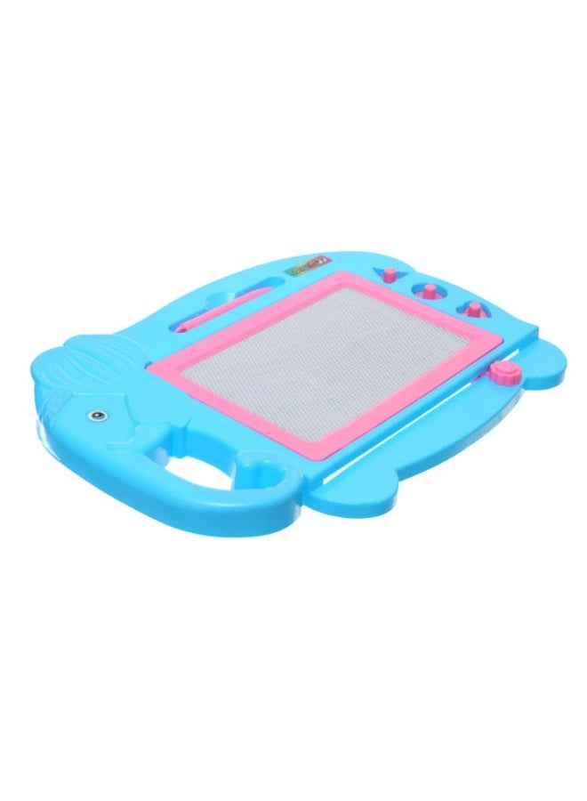 Plastic Magnetic Erasable Drawing And Writing Board With Creative Educational Operations Aiming To Teach Children - Blue - Image 2
