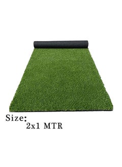 ماركة غير محددة سجادة عشب صناعي FFD مقاس 2 م × 1 م 20 مم - عشب عشبي مزيف واقعي للحديقة والحديقة والشرفة والمناظر الطبيعية ومناطق الحيوانات الأليفة - سجادة عشب صناعي سميكة ذات مظهر طبيعي - مثالية للديكور الداخلي والخارجي والمساحات الخضراء  - Image 2