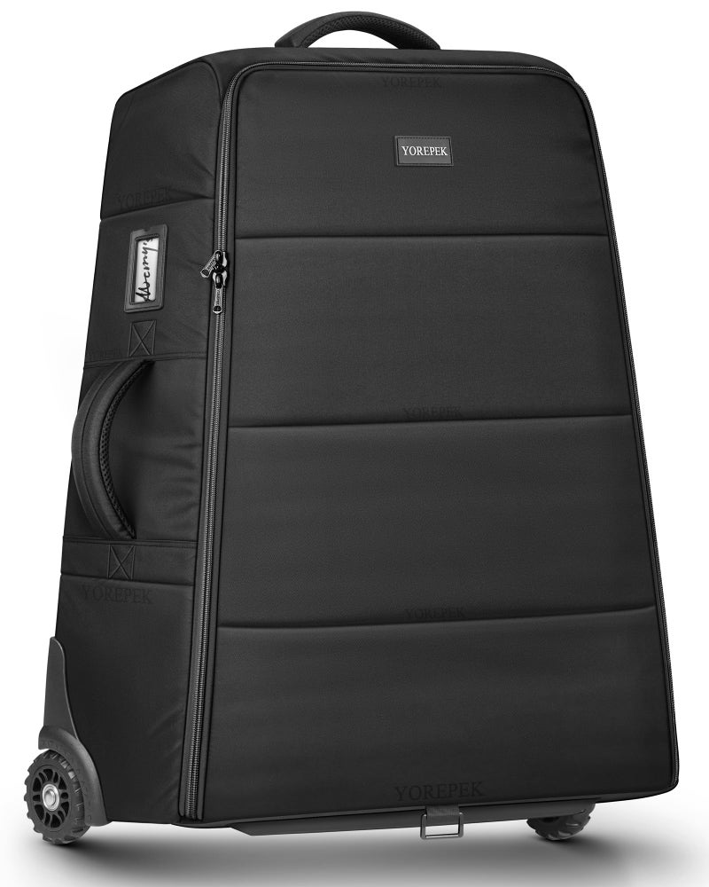 YOREPEK Stroller Bag Compatible with UPPAbaby Vista V2/V3 and Cruz V2 (No Wheel Removal Needed), Padded Stroller Travel Bag with Wheels, Foldable Stroller Cover with Storage Pocket, All Black - Image 1