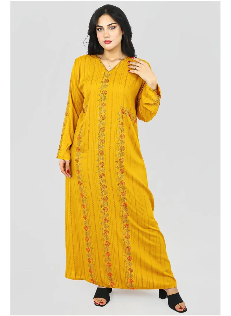 اكسا جلابية IK1292 اصفر