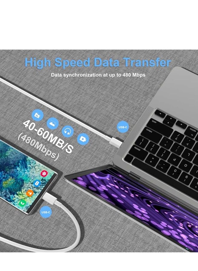 Golau - 60W USB C to C Woven Charging Cable,1M Fast Type C to C Charger Cord foriPhone 15/16,15/16 Pro,15/16 Plus,15/16 Pro Max,for MacBook Pro/Air,for iPad Air 4/5,Mini 6/Pro12.9in/11in,Samsung Galaxy - Image 1