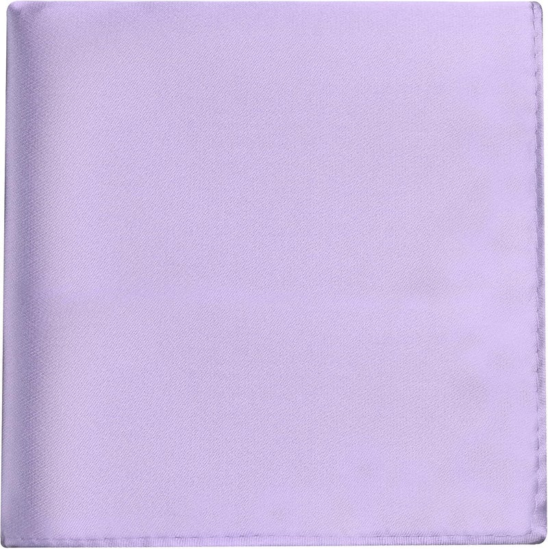 30x30cm Men's Solid-Color Pocket Square / Handkerchief for Weddings & Parties [Light Purple] - Image 2