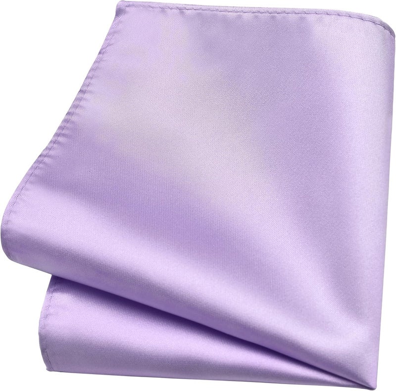 30x30cm Men's Solid-Color Pocket Square / Handkerchief for Weddings & Parties [Light Purple] - Image 1
