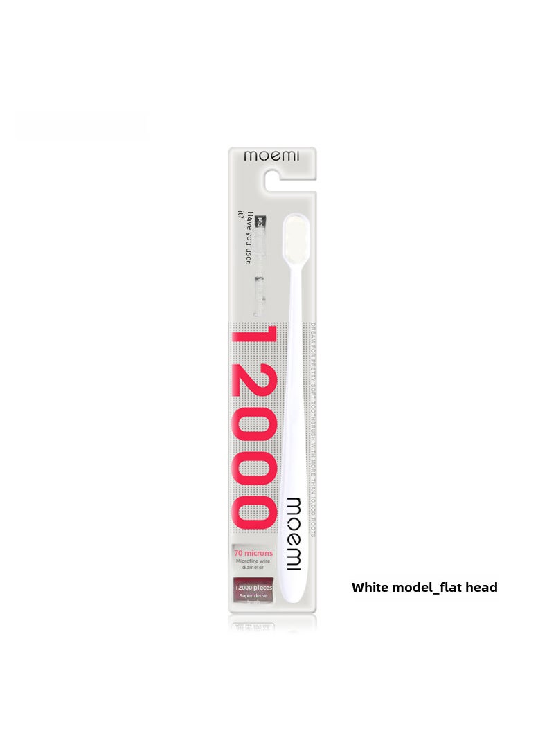 Generic - Bulk Soft Bristle Toothbrushes for Family White flat head - Image 1