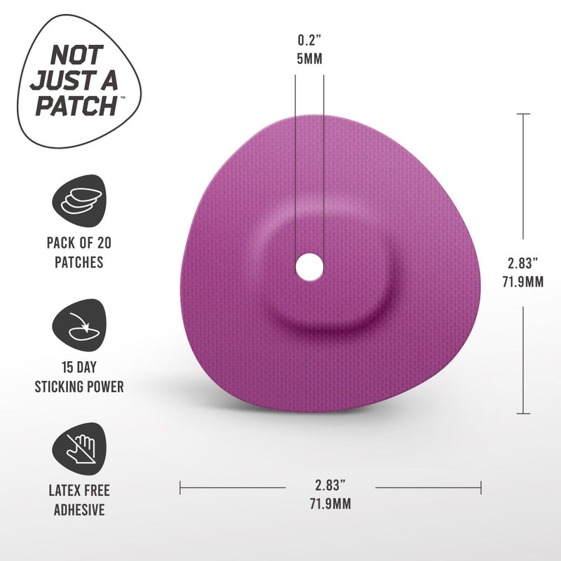 Not Just A Patch Dexcom G7 Adhesive Patches (20 Pack) â€“ Stelo CGM Sensor Patches with Precision-Cut Hole for Ventilation â€“ Multicolor - Image 5