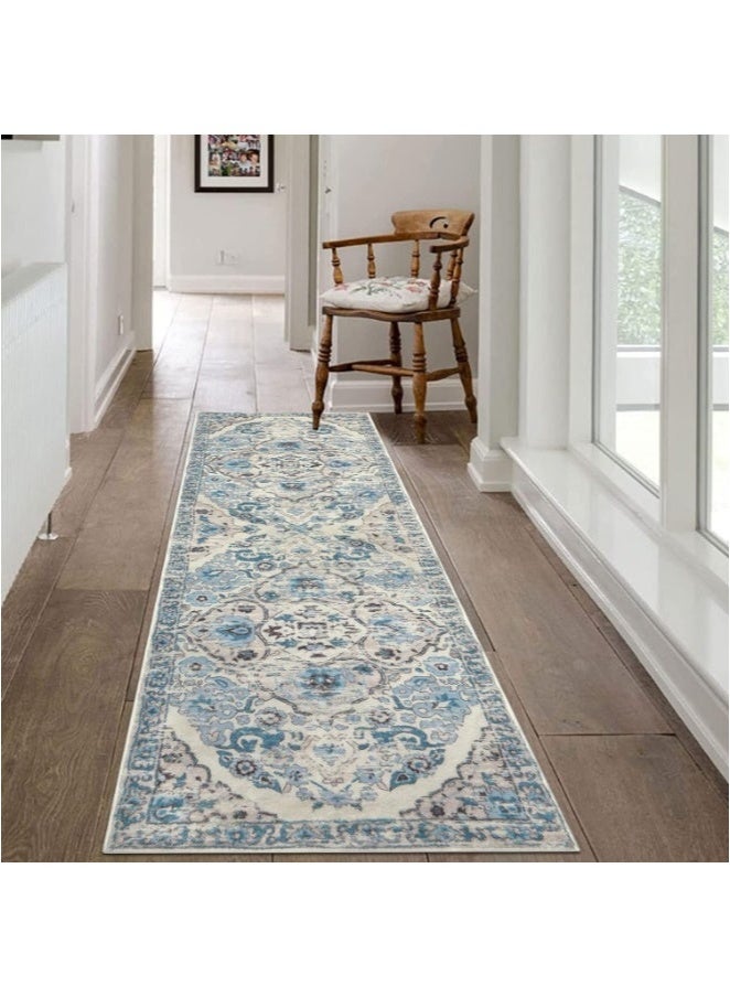 【Bohemian Vintage Rug】Non-Slip Hallway & Living Room Carpet | Anti-Wear Bedside Rug with Stain-Resistant Polyester | Easy Clean Home Decor Floor Mat - Image 5