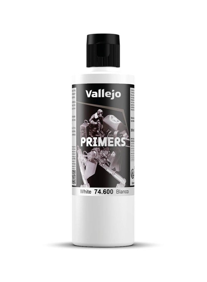 Vallejo - Surface Primer Color | White Acrylic Primer 200 ml (6.76 fl.oz.) | Matte Finish and Fast Drying | Perfect for Airbrushing and Great Adhesion to Figurines and Scale Models - Image 1