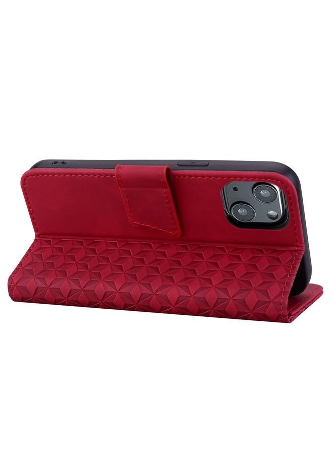 S-TOP Case For iPhone 14 Plus Business Diamond Buckle Leather Phone Case with Lanyard - Image 5