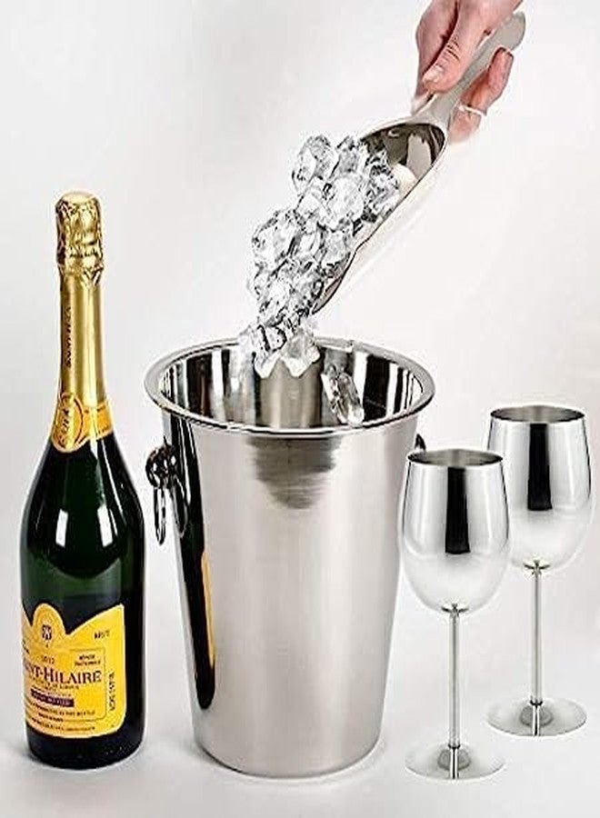 Devanjana™ Stainless SteelStainless Steel Bartender Kit Set, Silver, Set of 4 Pieces, Ice Picker, Ice Tong,Bottle pourers Bar Tools for Home Bar Accessories, Mini Bar, Bar Set for Gift - Image 2