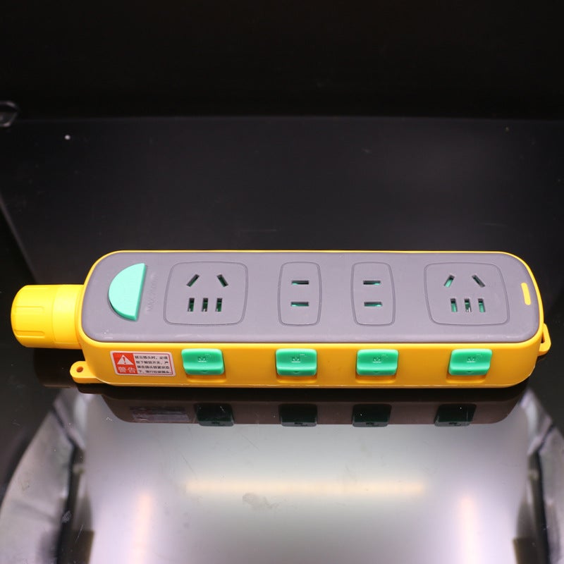 Danupull Drop-Resistant Socket Pure Copper Engineering High-Power Wiring Board Multi-Function Self-Locking Plug Mop Board - Image 4