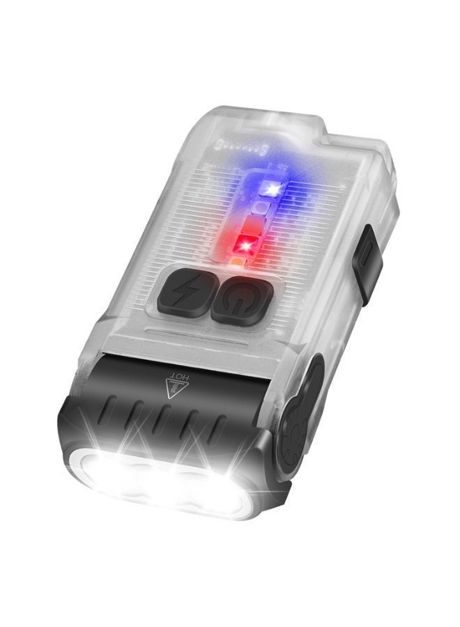 EDC V15 Mini EDC LED Flashlight - USB-C Rechargeable, Clip & Magnet Design, Bright Warm Work Light, Portable Pocket Camping Lantern (White Fluorescence) - Image 4