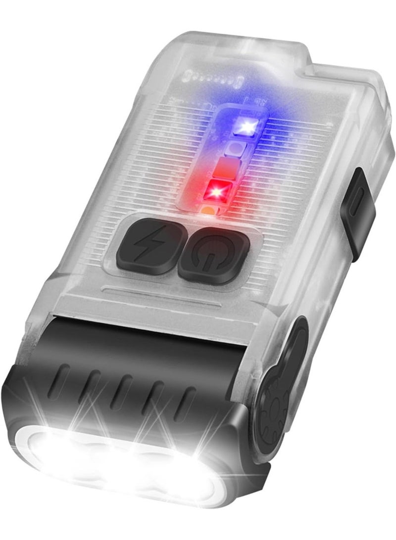 EDC V15 Mini EDC LED Flashlight - USB-C Rechargeable (White Fluorescence), Clip & Magnetic Bright Warm Work Light, Portable Pocket Camping Lantern for EDC & Outdoor Use - Image 1