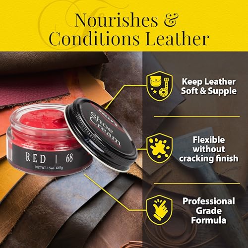 KELLYS Kelly's Red Shoe Polish 1.5 oz - Professional Leather Shoe Cream - Image 5