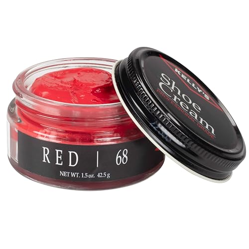 KELLYS Kelly's Red Shoe Polish 1.5 oz - Professional Leather Shoe Cream - Image 1