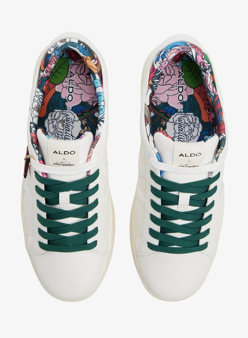 ALDO  WHATISADAM01 Printed Lace Up Sneakers for Women | Best Price UAE