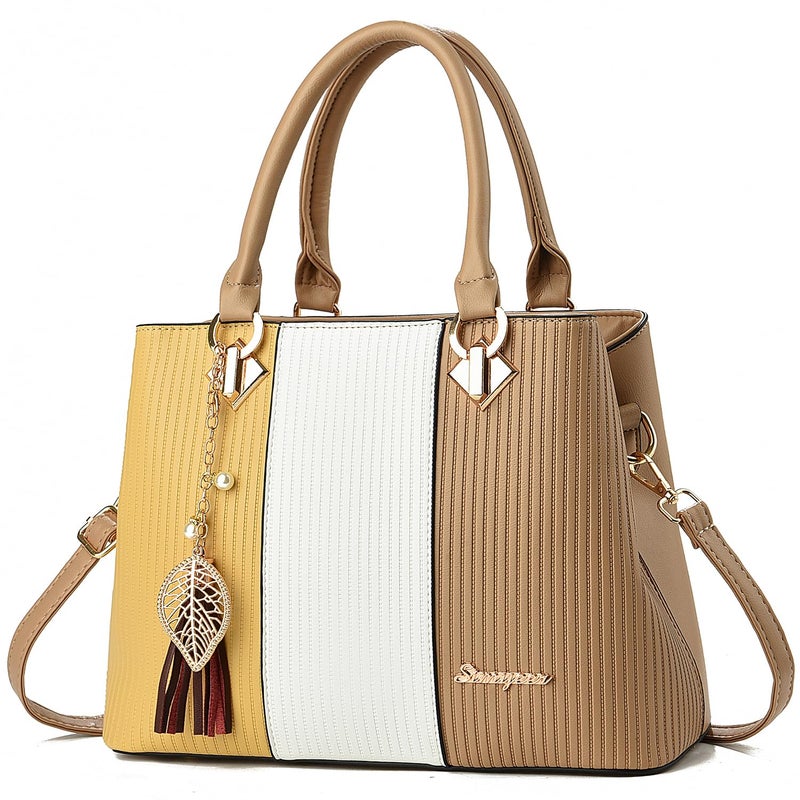 SiMYEER Purses and Handbags for Women Leather Tote Shoulder Bag Medium Satchel Purse Top Handle Bags for Ladies - Image 1
