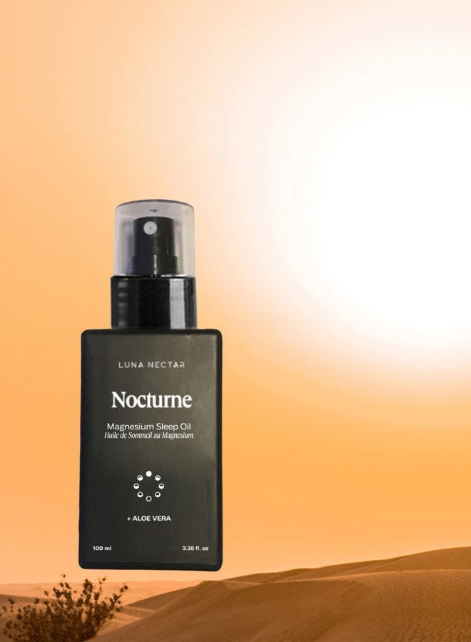 LUNA NECTAR Nocturne Anti-Stress & Sleep Magnesium Oil with Soothing Aloe Vera and Calming Lavender for Ultimate Relaxation and Muscle Recovery - Image 2