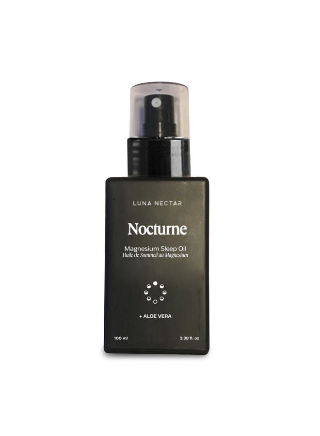 LUNA NECTAR Nocturne Anti-Stress & Sleep Magnesium Oil with Soothing Aloe Vera and Calming Lavender for Ultimate Relaxation and Muscle Recovery - Image 1