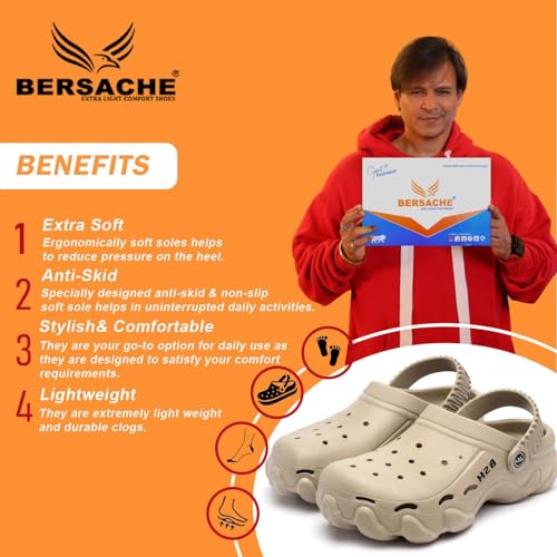 BERSACHE Soft Classic Casual with Regular wear with Soft & Technology Clog for Men's & Boy - Image 2