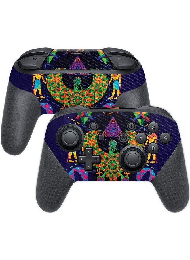 MIGHTY SKINS Mightyskins Carbon Fiber Skin For Nintendo Switch Pro Controller Egyptian Geometry | Protective, Durable Textured Carbon Fiber Finish | Easy To Apply, Remove, And Change Styles | Made In The Usa - Image 1