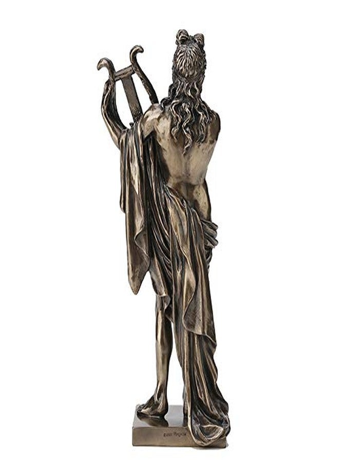 Veronese Design 10 Inch Greek God Apollo Playing Lyre Cold Cast Resin Bronze Finish Statue Home Decor - Image 5