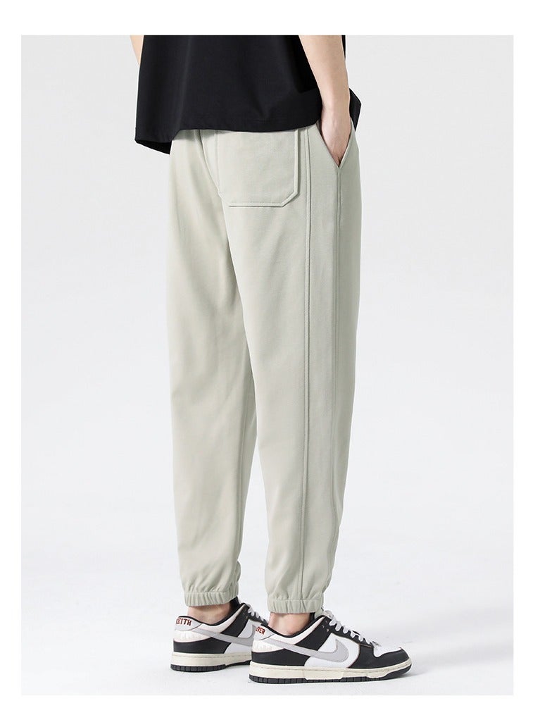 Fashionable Men's Casual Minimalist Style, Easy Matching Foot Binding Sweatpants  - Image 4