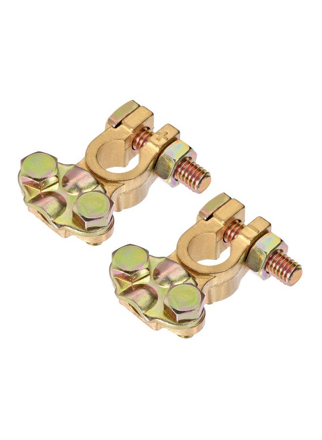 Car Battery Terminals – Heavy Duty Battery Connection Pole Clamps with Positive & Negative Markings – Rust Resistant, Easy Installation, Universal Fit for Cars, Motorcycles, Trucks, Boats & More - Image 1