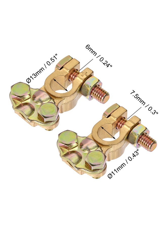 Car Battery Terminals – Heavy Duty Battery Connection Pole Clamps with Positive & Negative Markings – Rust Resistant, Easy Installation, Universal Fit for Cars, Motorcycles, Trucks, Boats & More - Image 3