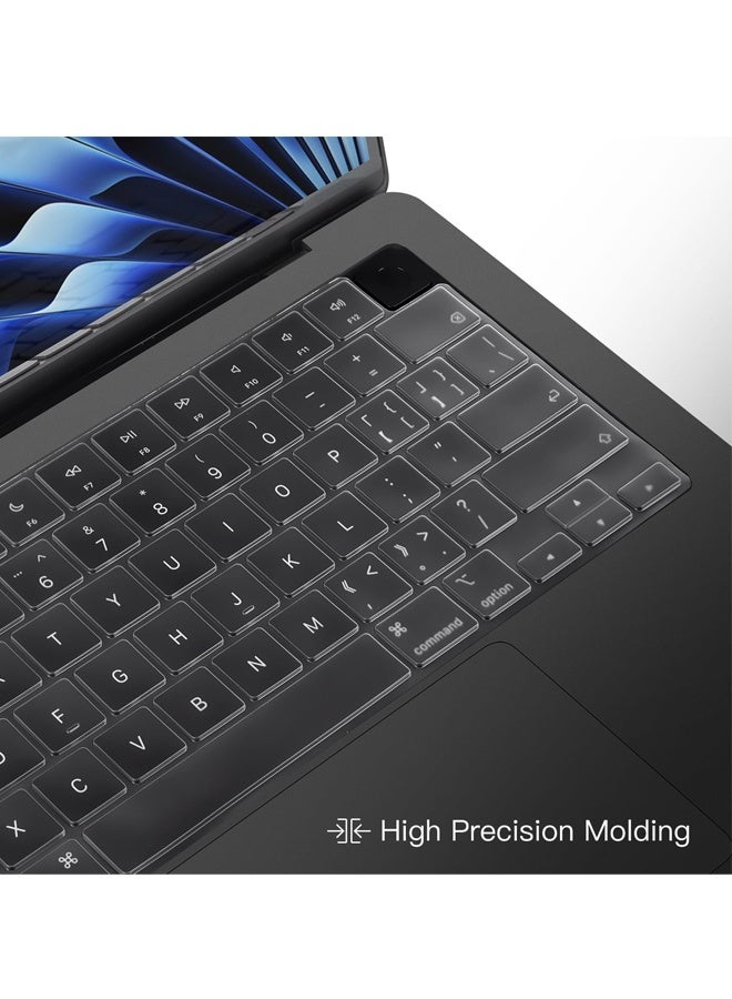 Premium Keyboard Cover Ultra Thin Protector Skin for 2025-2021 MacBook Pro 14 16 inch M4 M3 M2 M1 Pro/Max, MacBook Air 15 13.6 M4 M3 M2 Chip A3241 A3114 A2941 A3240 A3113 A2681, EN Layout - Image 5