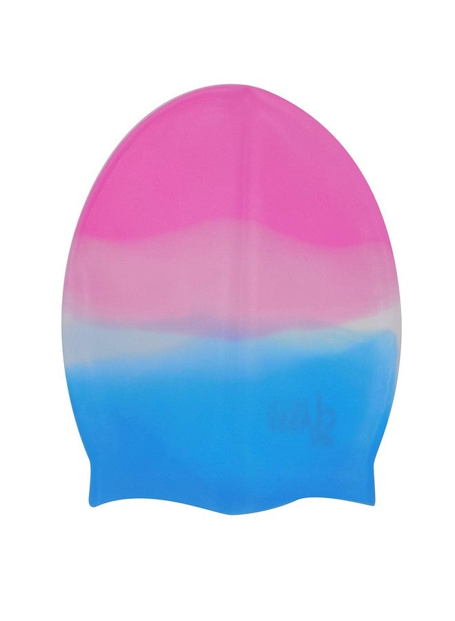 Ekan Long and Short Hair Swim Cap Waterproof Silicone Swimming Cap for Adult Woman and Men Kids (5 Year) Keeps Hair Clean with Ear Protector 20 Gram Pack of 1 (Purple) - Image 1