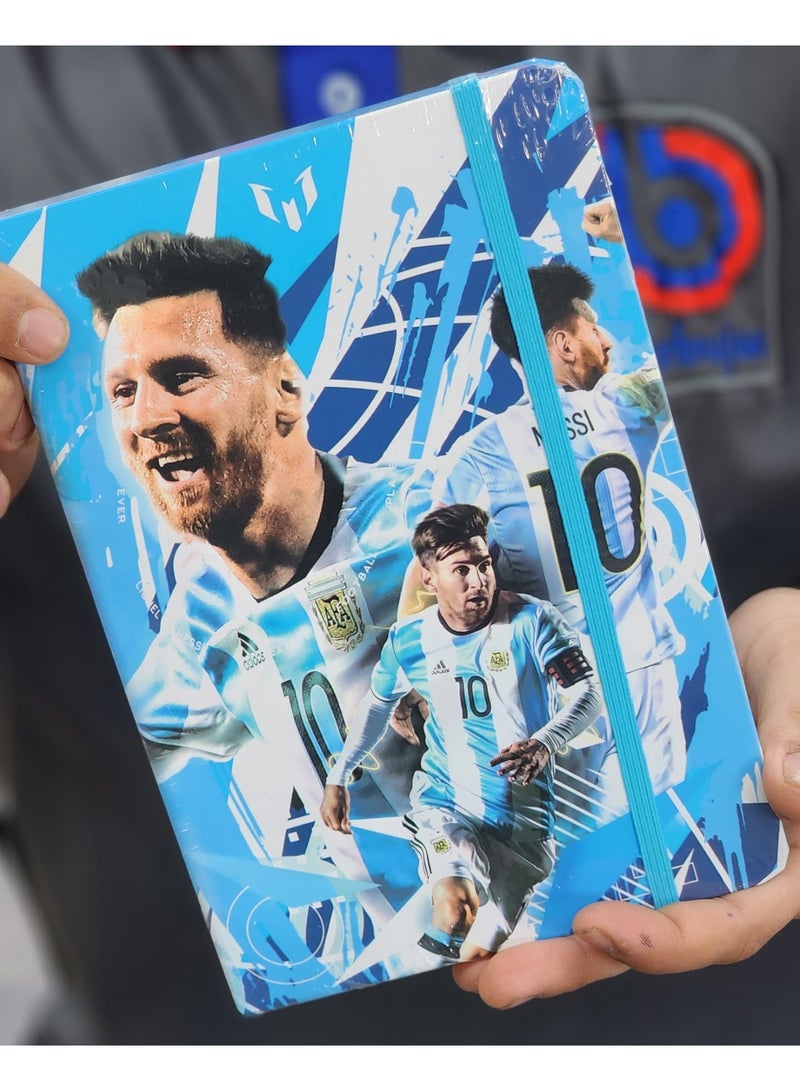 Messi Notebook with Strap, 100 Sheets, A5 - Image 1