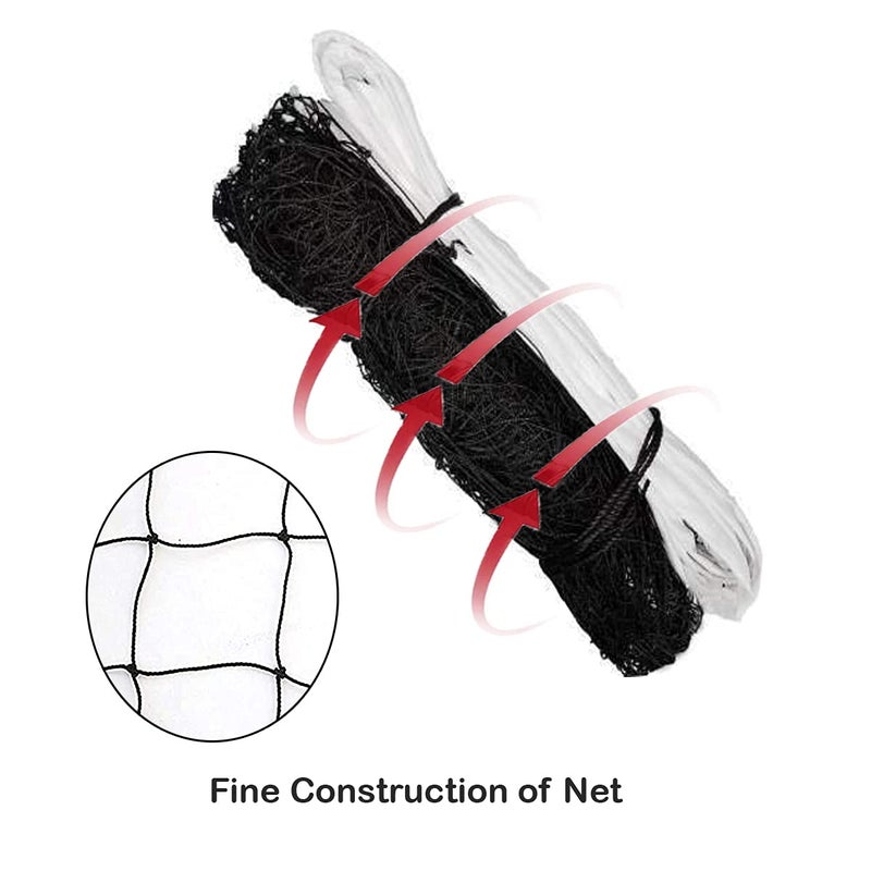 SUPRO Family Volleyball Net - for Tennis, Soccer Tennis, Pickleball, Kids Badminton for Indoor Outdoor Sports 4 Side Stitch (Volleyball Net) - Image 2