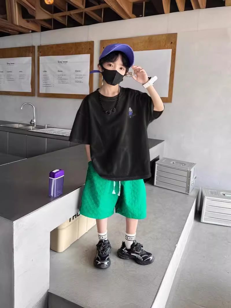 Summer Pure Cotton Short-Sleeved T-Shirt For Middle And Large Children 2026 New Style Kidsren'S Boys' Summer Clothing Handsome Half-Sleeved T-Shirt Top - Image 4