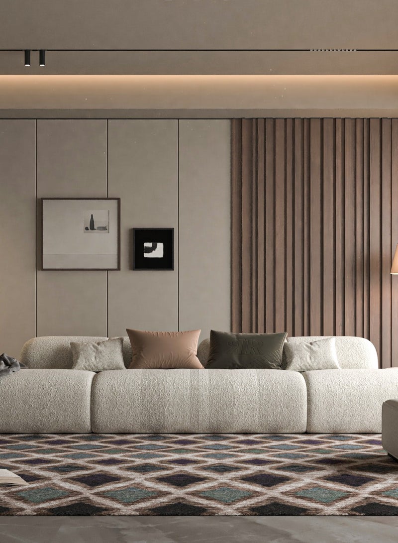 لوفت سانفورد، سجادات غرفة المعيشة على الطراز الحديث، سجادات أرضية ناعمة، سجاد، وسائد أريكة غير قابلة للانزلاق، سجادات غرفة المعيشة القابلة للغسل، مقاس 200 × 285 سم، متعدد الألوان - 5570-NQ2-N - Image 2