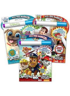 Bendon Publishing Imagine Ink Coloring Book Set For Toddlers Kids 3 Magic Ink Books Featuring Paw Patrol Puppy Dog Pals And Toy Story  - Image 1