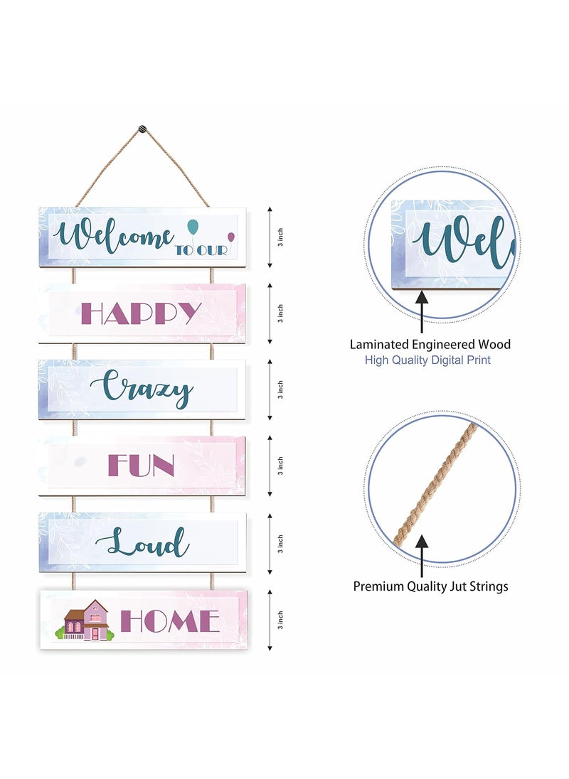 Paper Plane Design PAPER PLANE DESIGN Front Door Decor Wood Hanging Sign Wall Decorations for Home (Style-6)  - Image 3