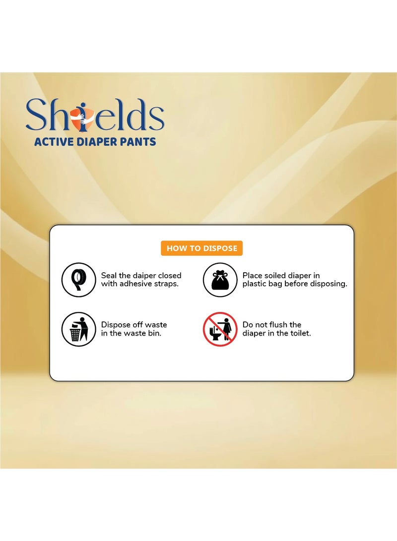 SHIELDS Incontinence  Active Adult Diapers Pull-Up Pants, Super Absorbent Leak Guard, Large - Pack of 1 (15 pcs) - Image 5