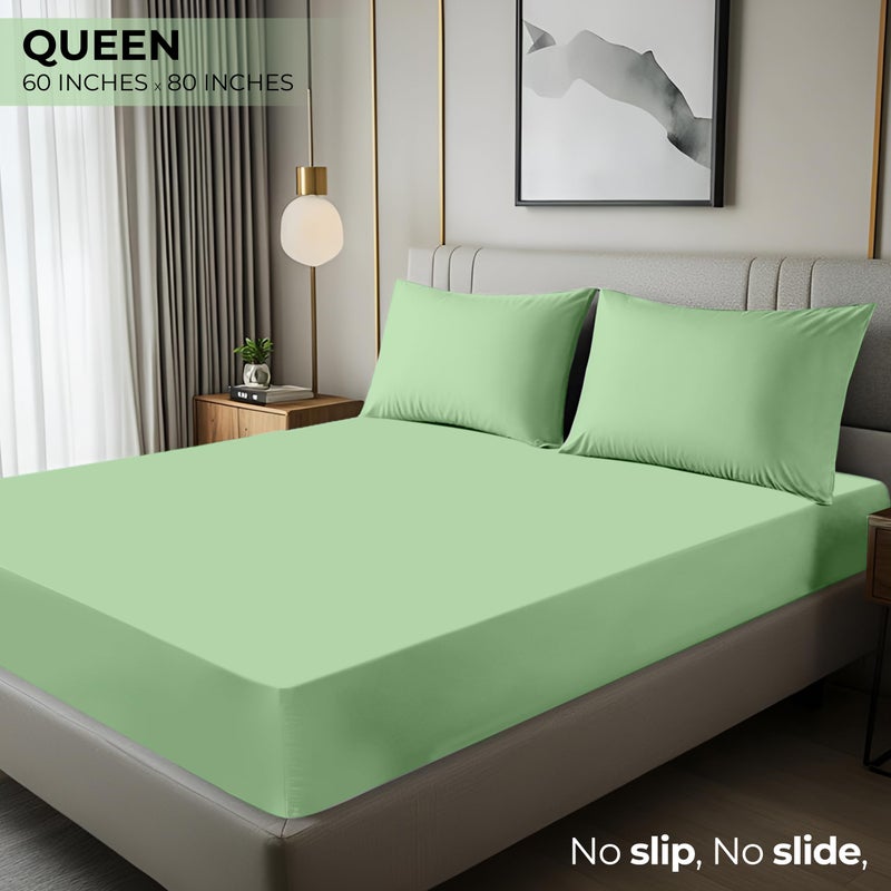 Utopia Bedding Queen Fitted Sheet - Bottom Sheet - Deep Pocket - Soft Microfiber - Shrinkage and Fade Resistant - Easy Care -1 Fitted Sheet Only (Sage Green) - Image 2