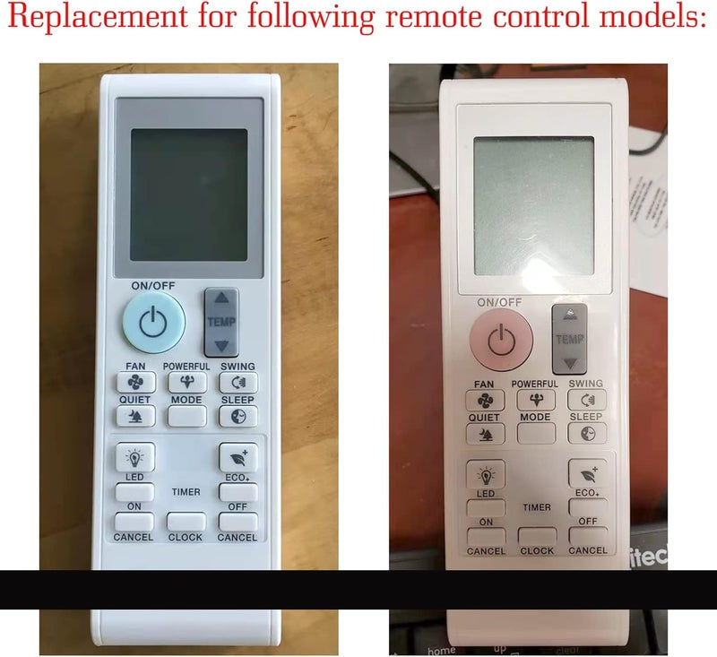 RCECAOSHAN Compatible with DAIKIN Air Conditioner Remote Control BRC52B61 BRC52B62 BRC52B63 BRC52B64 BRC52B65 - Image 1