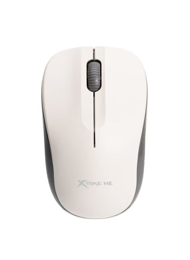 XTRIKE ME GW-116 Wireless Office Mouse With Ergonomic Design - White - Image 1