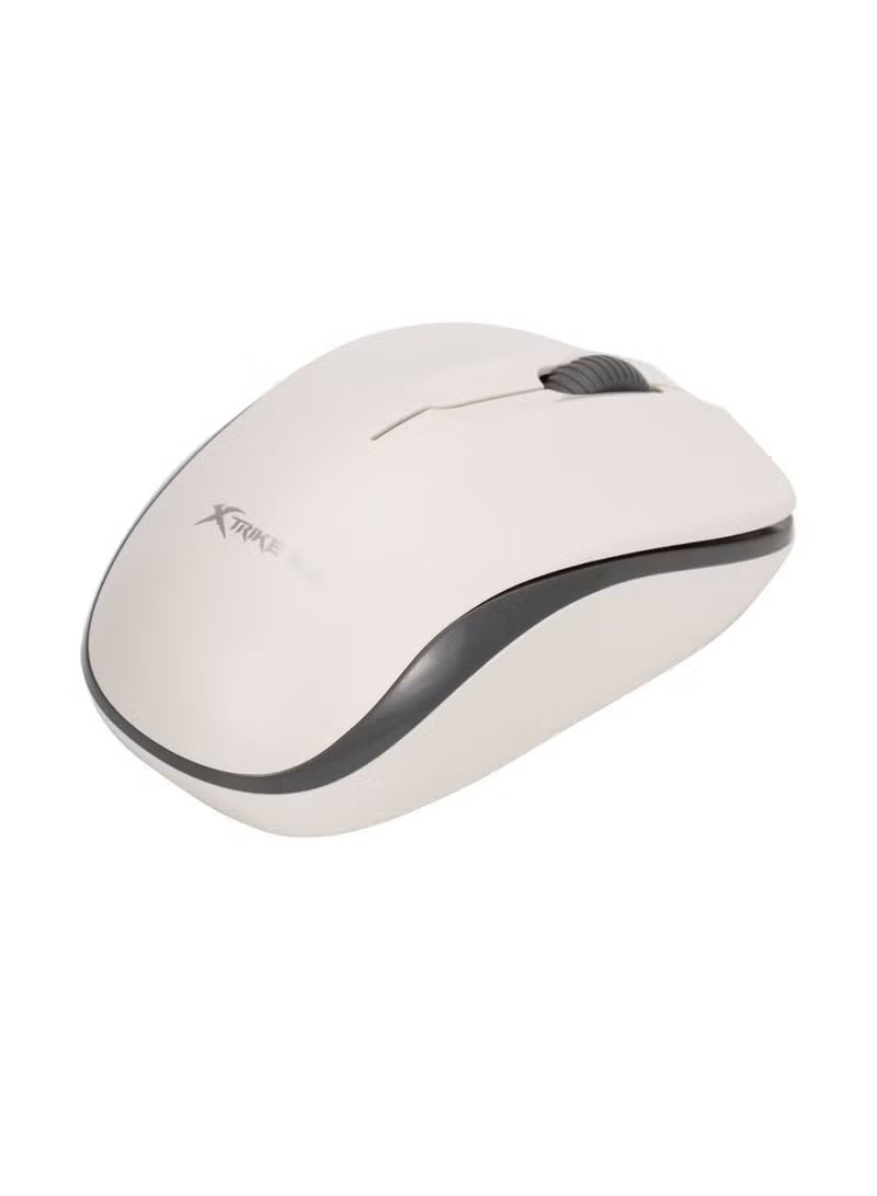 XTRIKE ME GW-116 Wireless Office Mouse With Ergonomic Design - White - Image 4