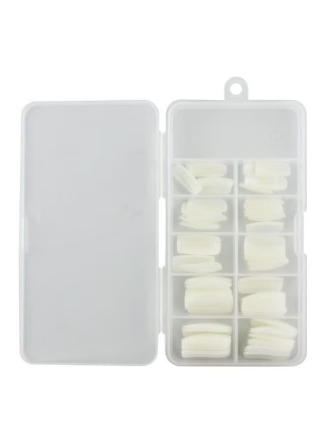 أوريتي 100 قطعة من الأظافر الكاذبة أبيض - Image 1