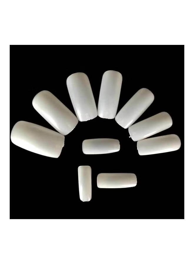 أوريتي 100 قطعة من الأظافر الكاذبة أبيض - Image 2
